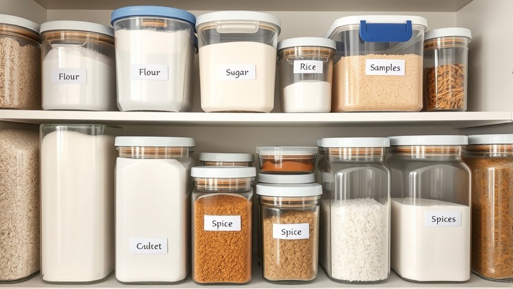 label all dry storage containers