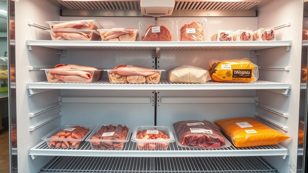 arrange foods by temperature