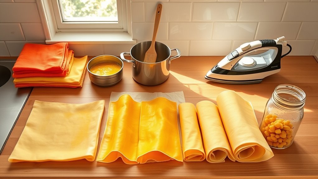 create reusable wax cloths