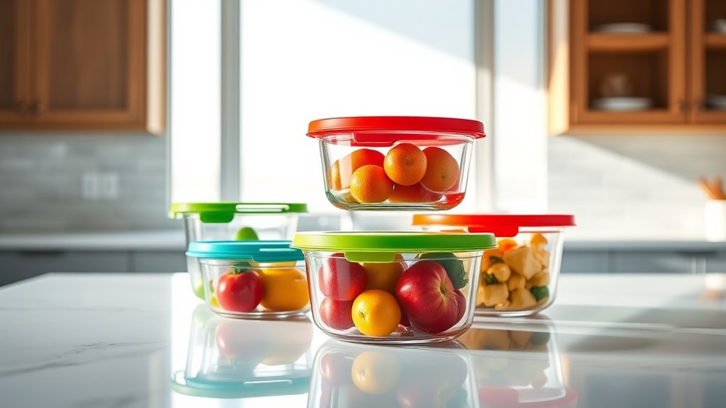 durable airtight glass containers