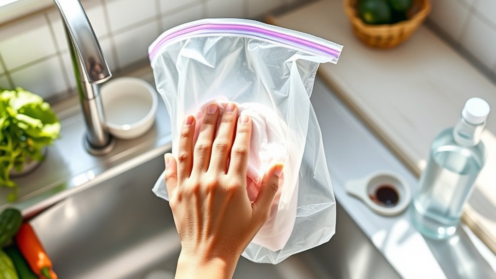 hand wash air dry inspect