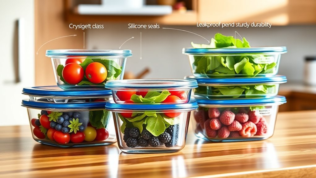 leakproof durable glass containers