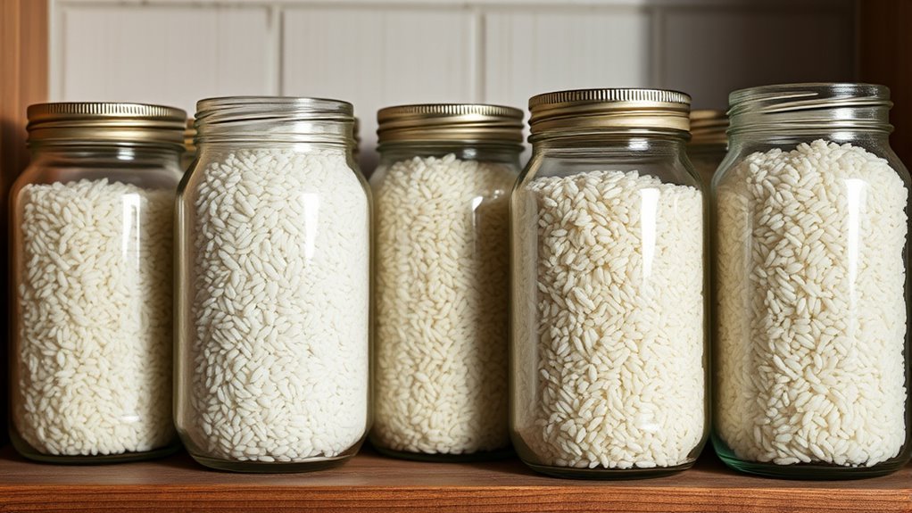 long lasting properly stored rice