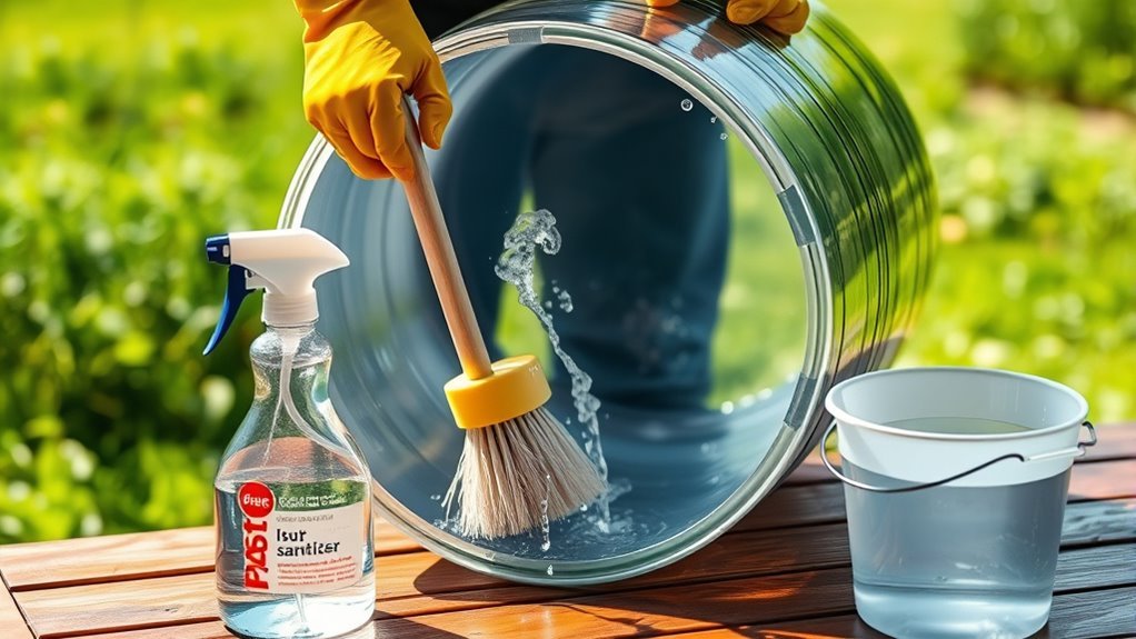 sanitize rinse dry thoroughly