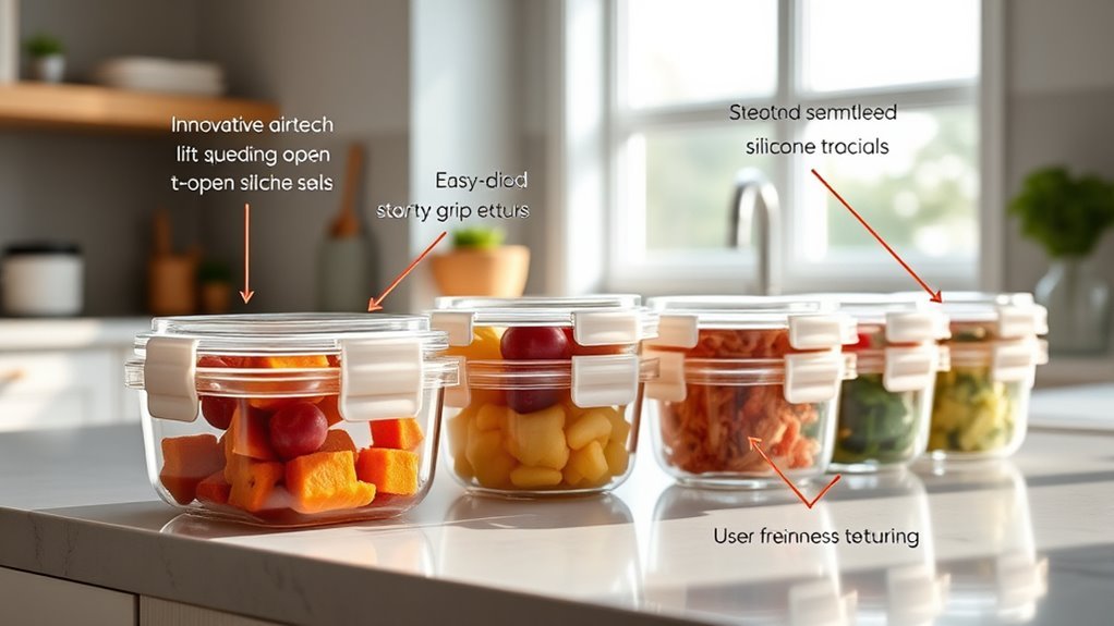 secure easy to open lids