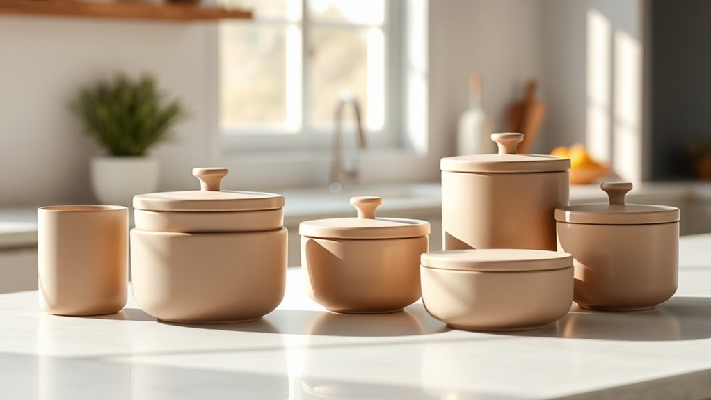 stylish durable ceramic containers