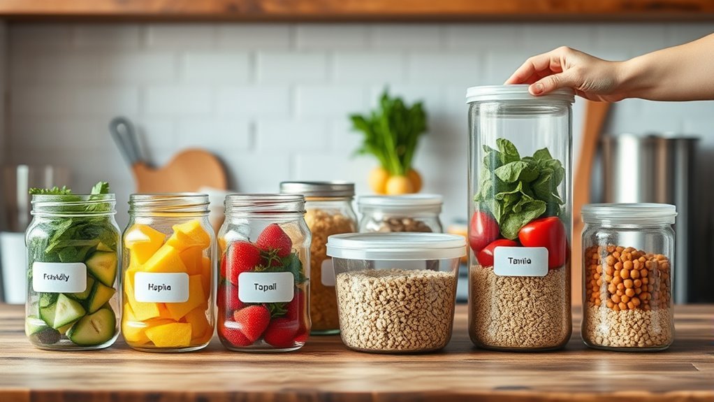 use airtight labeled containers