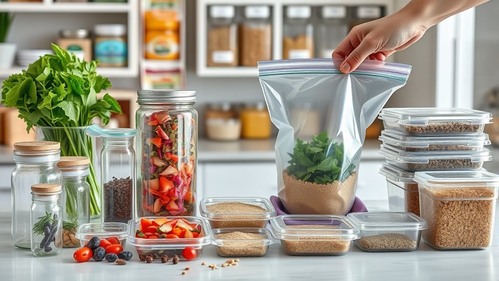 use airtight labeled containers