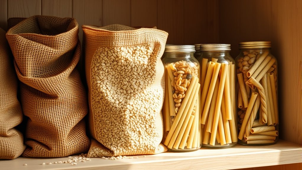 whole grains and pasta storage